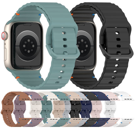 Wavy Grain Stitched Silicone Watch Band, For Apple Watch SE 2022 40mm, For Apple Watch SE 2022 44mm, For Apple Watch Series 7 41mm, For Apple Watch Series 7 45mm - DealBuddy
