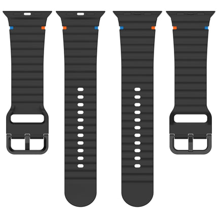 Wavy Grain Stitched Silicone Watch Band, For Apple Watch Series 9 41mm, For Apple Watch Ultra 49mm, For Apple Watch Series 8 41mm, For Apple Watch Series 8 45mm - DealBuddy