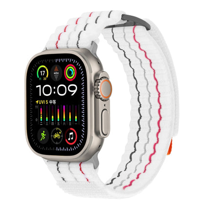 Two Sections Nylon Hook and Loop Fastener Watch Band, For Apple Watch Series 9 41mm, For Apple Watch Ultra 49mm, For Apple Watch Series 8 41mm, For Apple Watch Series 8 45mm, For Apple Watch SE 2022 40mm, For Apple Watch SE 2022 44mm - DealBuddy
