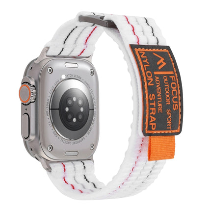 Two Sections Nylon Hook and Loop Fastener Watch Band, For Apple Watch Series 9 41mm, For Apple Watch Ultra 49mm, For Apple Watch Series 8 41mm, For Apple Watch Series 8 45mm, For Apple Watch SE 2022 40mm, For Apple Watch SE 2022 44mm - DealBuddy