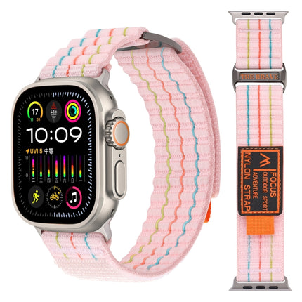 Two Sections Nylon Hook and Loop Fastener Watch Band, For Apple Watch Series 7 41mm, For Apple Watch Series 7 45mm, For Apple Watch Series 6 40mm, For Apple Watch Series 6 44mm, For Apple Watch Series 5 44mm, For Apple Watch Series 5 40mm - DealBuddy