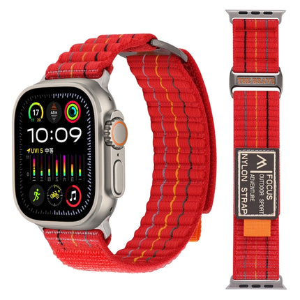 Two Sections Nylon Hook and Loop Fastener Watch Band, For Apple Watch Series 7 41mm, For Apple Watch Series 7 45mm, For Apple Watch Series 6 40mm, For Apple Watch Series 6 44mm, For Apple Watch Series 5 44mm, For Apple Watch Series 5 40mm - DealBuddy