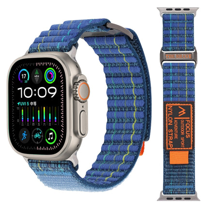 Two Sections Nylon Hook and Loop Fastener Watch Band, For Apple Watch Series 7 41mm, For Apple Watch Series 7 45mm, For Apple Watch Series 6 40mm, For Apple Watch Series 6 44mm, For Apple Watch Series 5 44mm, For Apple Watch Series 5 40mm - DealBuddy