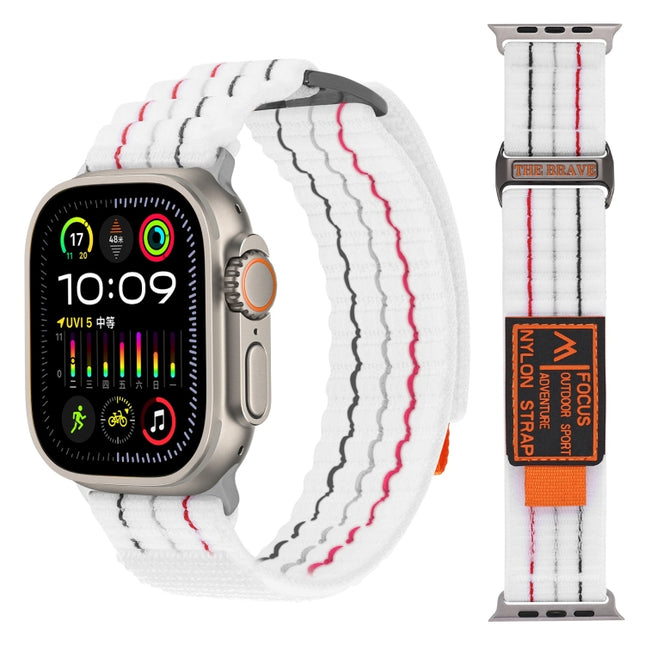 Two Sections Nylon Hook and Loop Fastener Watch Band