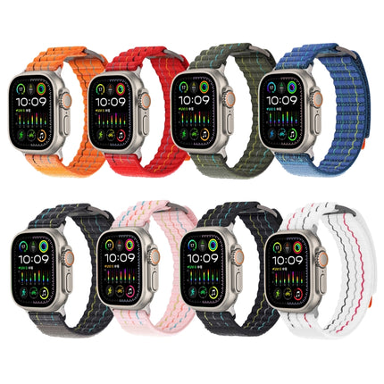 Two Sections Nylon Hook and Loop Fastener Watch Band, For Apple Watch Series 4 44mm, For Apple Watch Series 4 40mm, For Apple Watch Series 3 38mm, For Apple Watch Series 3 42mm - DealBuddy