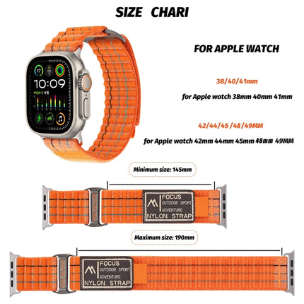 Two Sections Nylon Hook and Loop Fastener Watch Band, For Apple Watch Series 7 41mm, For Apple Watch Series 7 45mm, For Apple Watch Series 6 40mm, For Apple Watch Series 6 44mm, For Apple Watch Series 5 44mm, For Apple Watch Series 5 40mm - DealBuddy