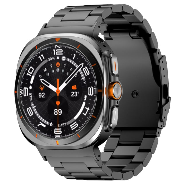 For Samsung Galaxy Watch Ultra 47mm Three Beads Titanium Alloy Metal Watch Band