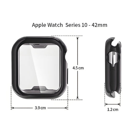 ENKAY Hat-Prince Electroplated Soft TPU Case with Screen Film, For Apple Watch Series 11 / 10 46mm, For Apple Watch Series 11 / 10 42mm - DealBuddy