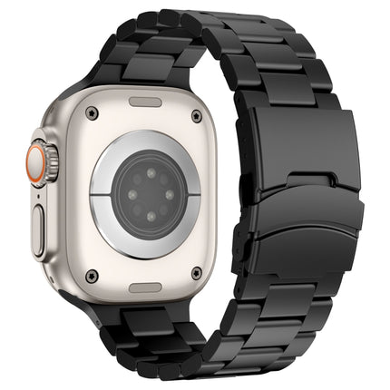 Three Beads Titanium Alloy Metal Watch Band, For Apple Watch Series 10 46mm, For Apple Watch Series 10 42mm, For Apple Watch SE 2023 44mm, For Apple Watch SE 2023 40mm, For Apple Watch Ultra 2 49mm, For Apple Watch Series 9 45mm                        ... - DealBuddy