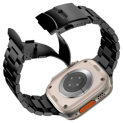 Three Beads Titanium Alloy Metal Watch Band, For Apple Watch Series 10 46mm, For Apple Watch Series 10 42mm, For Apple Watch SE 2023 44mm, For Apple Watch SE 2023 40mm, For Apple Watch Ultra 2 49mm, For Apple Watch Series 9 45mm                        ... - DealBuddy