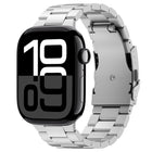 Three Beads Titanium Alloy Metal Watch Band, For Apple Watch Series 10 46mm, For Apple Watch Series 10 42mm, For Apple Watch SE 2023 44mm, For Apple Watch SE 2023 40mm, For Apple Watch Ultra 2 49mm, For Apple Watch Series 9 45mm                        ... - DealBuddy