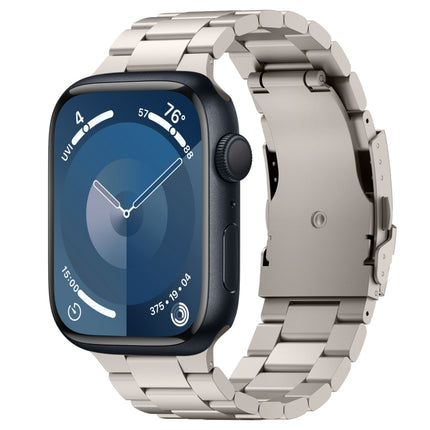 Three Beads Titanium Alloy Metal Watch Band, For Apple Watch Series 10 46mm, For Apple Watch Series 10 42mm, For Apple Watch SE 2023 44mm, For Apple Watch SE 2023 40mm, For Apple Watch Ultra 2 49mm, For Apple Watch Series 9 45mm                        ... - DealBuddy