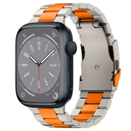 Three Beads Titanium Alloy Metal Watch Band, For Apple Watch Series 10 46mm, For Apple Watch Series 10 42mm, For Apple Watch SE 2023 44mm, For Apple Watch SE 2023 40mm, For Apple Watch Ultra 2 49mm, For Apple Watch Series 9 45mm                        ... - DealBuddy