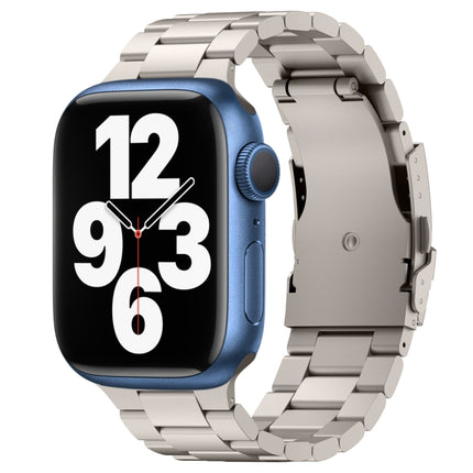 Three Beads Titanium Alloy Metal Watch Band, For Apple Watch Series 7 41mm, For Apple Watch Series 7 45mm, For Apple Watch Series 6 40mm, For Apple Watch Series 6 44mm, For Apple Watch Series 5 44mm, For Apple Watch Series 5 40mm                       ... - DealBuddy