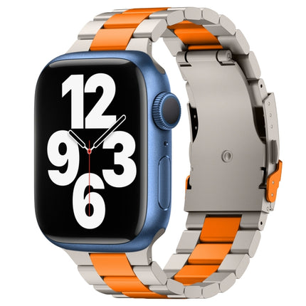 Three Beads Titanium Alloy Metal Watch Band, For Apple Watch Series 7 41mm, For Apple Watch Series 7 45mm, For Apple Watch Series 6 40mm, For Apple Watch Series 6 44mm, For Apple Watch Series 5 44mm, For Apple Watch Series 5 40mm                       ... - DealBuddy