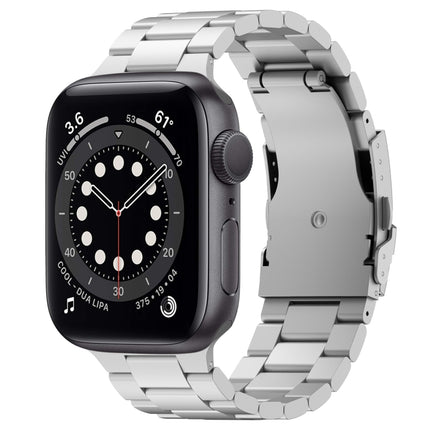 Three Beads Titanium Alloy Metal Watch Band, For Apple Watch Series 7 41mm, For Apple Watch Series 7 45mm, For Apple Watch Series 6 40mm, For Apple Watch Series 6 44mm, For Apple Watch Series 5 44mm, For Apple Watch Series 5 40mm                       ... - DealBuddy