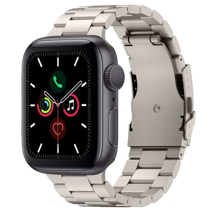 Three Beads Titanium Alloy Metal Watch Band, For Apple Watch Series 7 41mm, For Apple Watch Series 7 45mm, For Apple Watch Series 6 40mm, For Apple Watch Series 6 44mm, For Apple Watch Series 5 44mm, For Apple Watch Series 5 40mm                       ... - DealBuddy