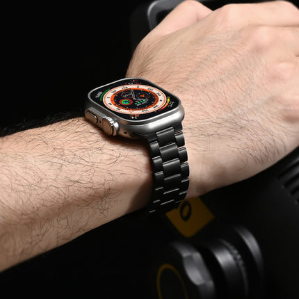 Three Beads Titanium Alloy Metal Watch Band, For Apple Watch Series 10 46mm, For Apple Watch Series 10 42mm, For Apple Watch SE 2023 44mm, For Apple Watch SE 2023 40mm, For Apple Watch Ultra 2 49mm, For Apple Watch Series 9 45mm                        ... - DealBuddy