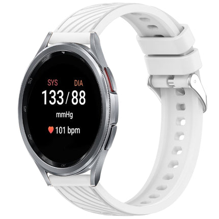 Stripe Texture Silicone 20mm Watch Band, For Samsung Galaxy Watch FE 40mm, For Samsung Galaxy Watch 7 44mm, For Samsung Galaxy Watch 7 40mm, For Samsung Galaxy Watch 6 Classic 47mm