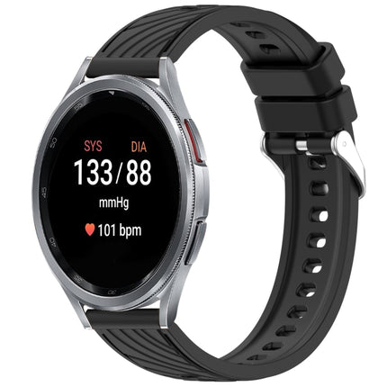 Stripe Texture Silicone 20mm Watch Band, For Samsung Galaxy Watch FE 40mm, For Samsung Galaxy Watch 7 44mm, For Samsung Galaxy Watch 7 40mm, For Samsung Galaxy Watch 6 Classic 47mm