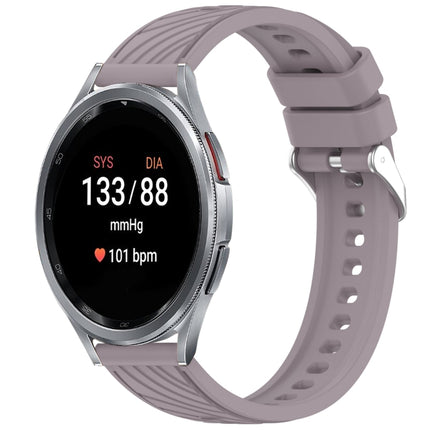 Stripe Texture Silicone 20mm Watch Band, For Samsung Galaxy Watch FE 40mm, For Samsung Galaxy Watch 7 44mm, For Samsung Galaxy Watch 7 40mm, For Samsung Galaxy Watch 6 Classic 47mm