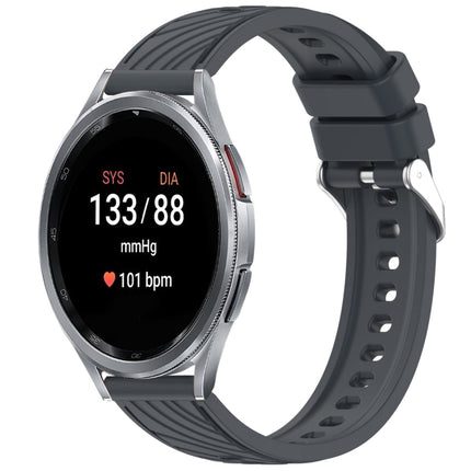 Stripe Texture Silicone 20mm Watch Band, For Samsung Galaxy Watch FE 40mm, For Samsung Galaxy Watch 7 44mm, For Samsung Galaxy Watch 7 40mm, For Samsung Galaxy Watch 6 Classic 47mm