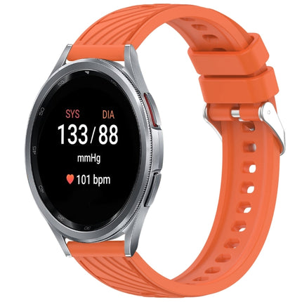 Stripe Texture Silicone 20mm Watch Band, For Samsung Galaxy Watch FE 40mm, For Samsung Galaxy Watch 7 44mm, For Samsung Galaxy Watch 7 40mm, For Samsung Galaxy Watch 6 Classic 47mm