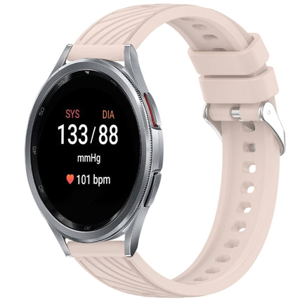 Stripe Texture Silicone 20mm Watch Band, For Samsung Galaxy Watch FE 40mm, For Samsung Galaxy Watch 7 44mm, For Samsung Galaxy Watch 7 40mm, For Samsung Galaxy Watch 6 Classic 47mm