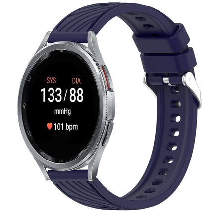 Stripe Texture Silicone 20mm Watch Band, For Samsung Galaxy Watch FE 40mm, For Samsung Galaxy Watch 7 44mm, For Samsung Galaxy Watch 7 40mm, For Samsung Galaxy Watch 6 Classic 47mm