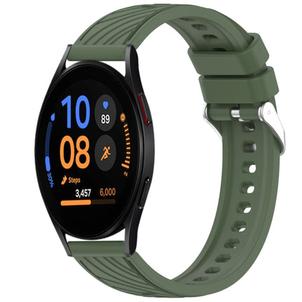 Stripe Texture Silicone 20mm Watch Band, For Samsung Galaxy Watch FE 40mm, For Samsung Galaxy Watch 7 44mm, For Samsung Galaxy Watch 7 40mm, For Samsung Galaxy Watch 6 Classic 47mm