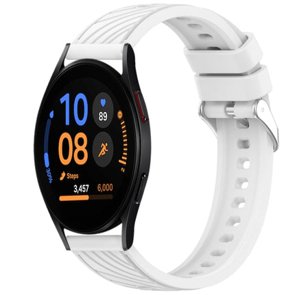Stripe Texture Silicone 20mm Watch Band, For Samsung Galaxy Watch FE 40mm, For Samsung Galaxy Watch 7 44mm, For Samsung Galaxy Watch 7 40mm, For Samsung Galaxy Watch 6 Classic 47mm