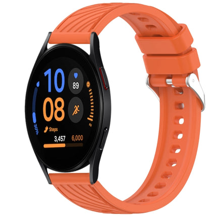 Stripe Texture Silicone 20mm Watch Band, For Samsung Galaxy Watch FE 40mm, For Samsung Galaxy Watch 7 44mm, For Samsung Galaxy Watch 7 40mm, For Samsung Galaxy Watch 6 Classic 47mm