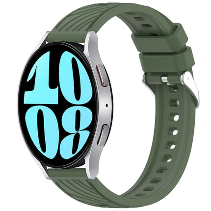 Stripe Texture Silicone 20mm Watch Band, For Samsung Galaxy Watch 6 44mm, For Samsung Galaxy Watch 6 40mm, For Samsung Galaxy Watch 6 Classic 43mm, For Samsung Galaxy Watch5 Pro Golf Edition