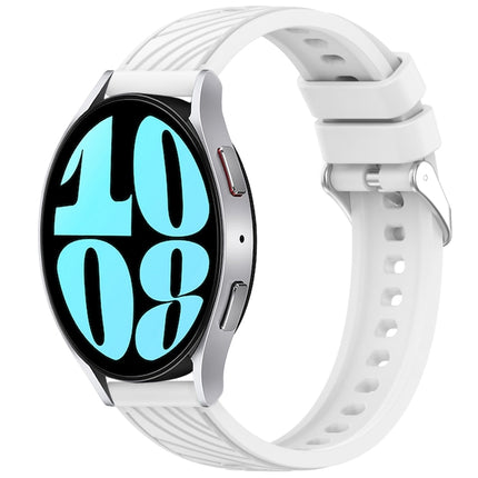 Stripe Texture Silicone 20mm Watch Band, For Samsung Galaxy Watch 6 44mm, For Samsung Galaxy Watch 6 40mm, For Samsung Galaxy Watch 6 Classic 43mm, For Samsung Galaxy Watch5 Pro Golf Edition