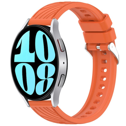 Stripe Texture Silicone 20mm Watch Band, For Samsung Galaxy Watch 6 44mm, For Samsung Galaxy Watch 6 40mm, For Samsung Galaxy Watch 6 Classic 43mm, For Samsung Galaxy Watch5 Pro Golf Edition