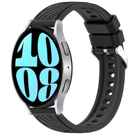 Stripe Texture Silicone 20mm Watch Band, For Samsung Galaxy Watch 6 44mm, For Samsung Galaxy Watch 6 40mm, For Samsung Galaxy Watch 6 Classic 43mm, For Samsung Galaxy Watch5 Pro Golf Edition