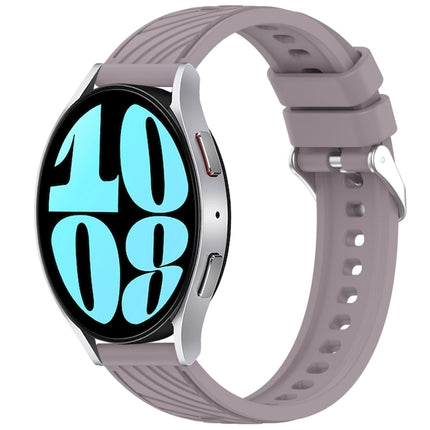 Stripe Texture Silicone 20mm Watch Band, For Samsung Galaxy Watch 6 44mm, For Samsung Galaxy Watch 6 40mm, For Samsung Galaxy Watch 6 Classic 43mm, For Samsung Galaxy Watch5 Pro Golf Edition