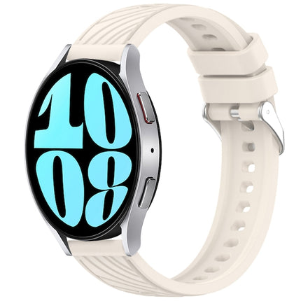 Stripe Texture Silicone 20mm Watch Band, For Samsung Galaxy Watch 6 44mm, For Samsung Galaxy Watch 6 40mm, For Samsung Galaxy Watch 6 Classic 43mm, For Samsung Galaxy Watch5 Pro Golf Edition