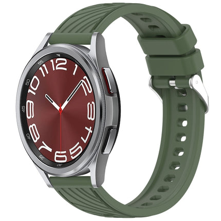 Stripe Texture Silicone 20mm Watch Band, For Samsung Galaxy Watch FE 40mm, For Samsung Galaxy Watch 7 44mm, For Samsung Galaxy Watch 7 40mm, For Samsung Galaxy Watch 6 Classic 47mm