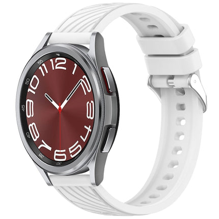 Stripe Texture Silicone 20mm Watch Band, For Samsung Galaxy Watch FE 40mm, For Samsung Galaxy Watch 7 44mm, For Samsung Galaxy Watch 7 40mm, For Samsung Galaxy Watch 6 Classic 47mm