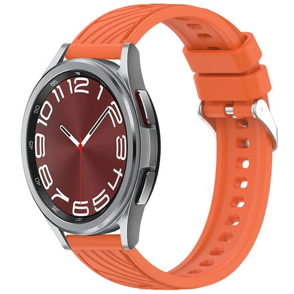 Stripe Texture Silicone 20mm Watch Band, For Samsung Galaxy Watch FE 40mm, For Samsung Galaxy Watch 7 44mm, For Samsung Galaxy Watch 7 40mm, For Samsung Galaxy Watch 6 Classic 47mm