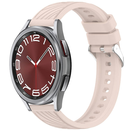 Stripe Texture Silicone 20mm Watch Band, For Samsung Galaxy Watch FE 40mm, For Samsung Galaxy Watch 7 44mm, For Samsung Galaxy Watch 7 40mm, For Samsung Galaxy Watch 6 Classic 47mm