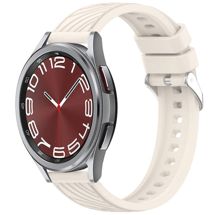 Stripe Texture Silicone 20mm Watch Band, For Samsung Galaxy Watch FE 40mm, For Samsung Galaxy Watch 7 44mm, For Samsung Galaxy Watch 7 40mm, For Samsung Galaxy Watch 6 Classic 47mm