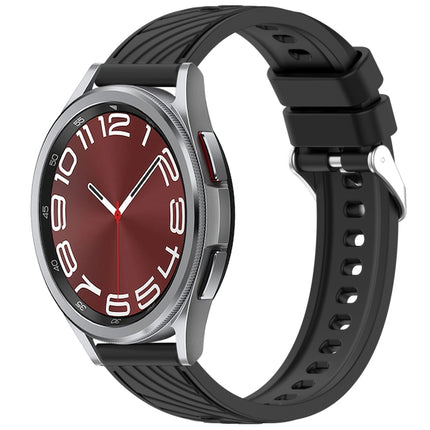 Stripe Texture Silicone 20mm Watch Band, For Samsung Galaxy Watch 6 44mm, For Samsung Galaxy Watch 6 40mm, For Samsung Galaxy Watch 6 Classic 43mm, For Samsung Galaxy Watch5 Pro Golf Edition