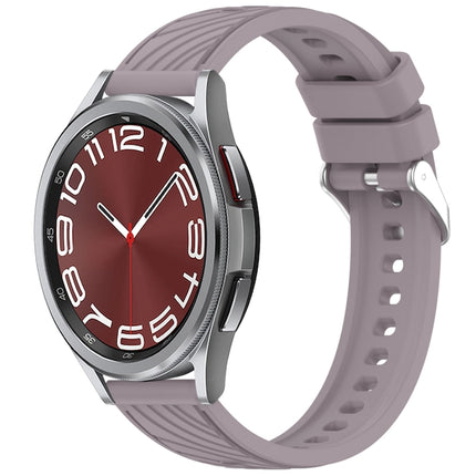 Stripe Texture Silicone 20mm Watch Band, For Samsung Galaxy Watch 6 44mm, For Samsung Galaxy Watch 6 40mm, For Samsung Galaxy Watch 6 Classic 43mm, For Samsung Galaxy Watch5 Pro Golf Edition
