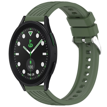 Stripe Texture Silicone 20mm Watch Band, For Samsung Galaxy Watch 6 44mm, For Samsung Galaxy Watch 6 40mm, For Samsung Galaxy Watch 6 Classic 43mm, For Samsung Galaxy Watch5 Pro Golf Edition