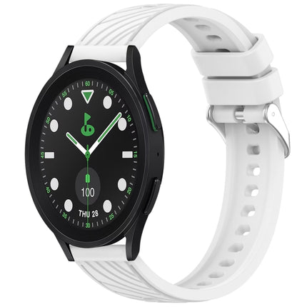 Stripe Texture Silicone 20mm Watch Band, For Samsung Galaxy Watch 6 44mm, For Samsung Galaxy Watch 6 40mm, For Samsung Galaxy Watch 6 Classic 43mm, For Samsung Galaxy Watch5 Pro Golf Edition