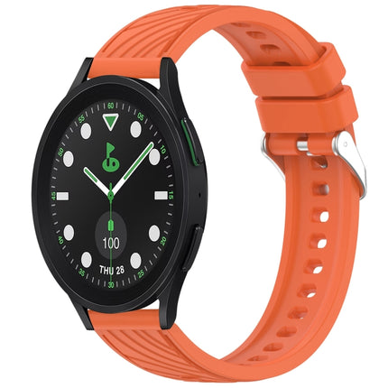 Stripe Texture Silicone 20mm Watch Band, For Samsung Galaxy Watch 6 44mm, For Samsung Galaxy Watch 6 40mm, For Samsung Galaxy Watch 6 Classic 43mm, For Samsung Galaxy Watch5 Pro Golf Edition