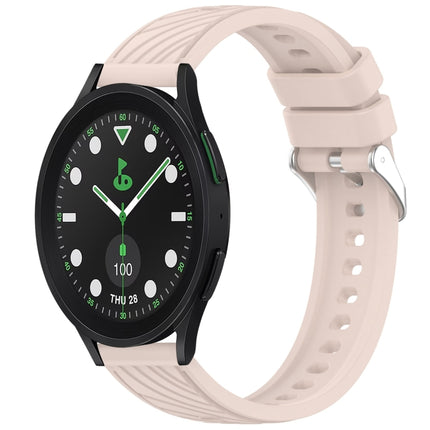 Stripe Texture Silicone 20mm Watch Band, For Samsung Galaxy Watch 6 44mm, For Samsung Galaxy Watch 6 40mm, For Samsung Galaxy Watch 6 Classic 43mm, For Samsung Galaxy Watch5 Pro Golf Edition