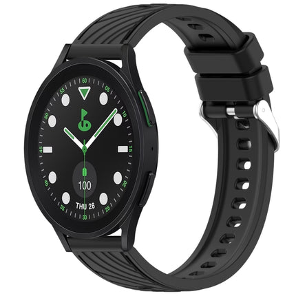 Stripe Texture Silicone 20mm Watch Band, For Samsung Galaxy Watch 6 44mm, For Samsung Galaxy Watch 6 40mm, For Samsung Galaxy Watch 6 Classic 43mm, For Samsung Galaxy Watch5 Pro Golf Edition